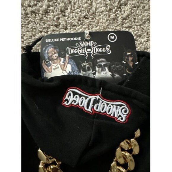 Snoop Doggie Doggs Deluxe Pet Hoodie Off The Chain Size Medium Fleece Drawstring - Picture 3 of 9